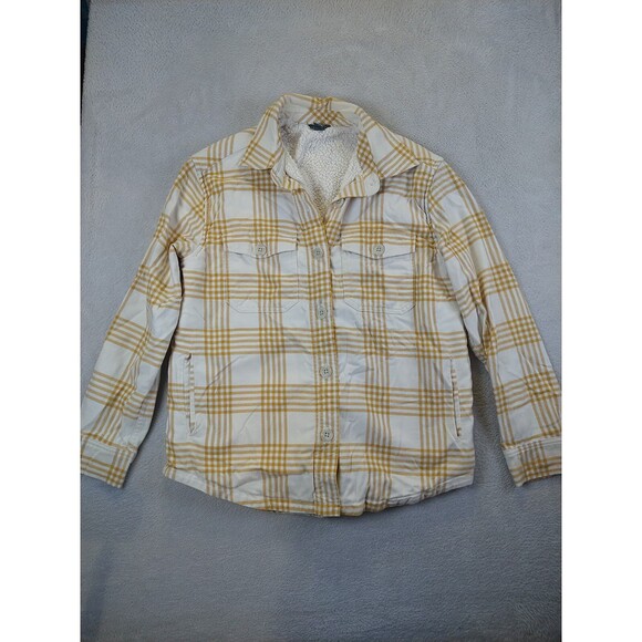 Eddie Bauer Shacket Women's Medium Plaid Sherpa Lined Flannel Shirt Jacket - Picture 2 of 7